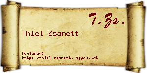 Thiel Zsanett névjegykártya